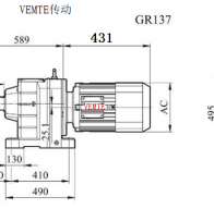 R137-Y132L4-4P-M4-0°減速電機(jī)型號(hào)大全及尺寸圖